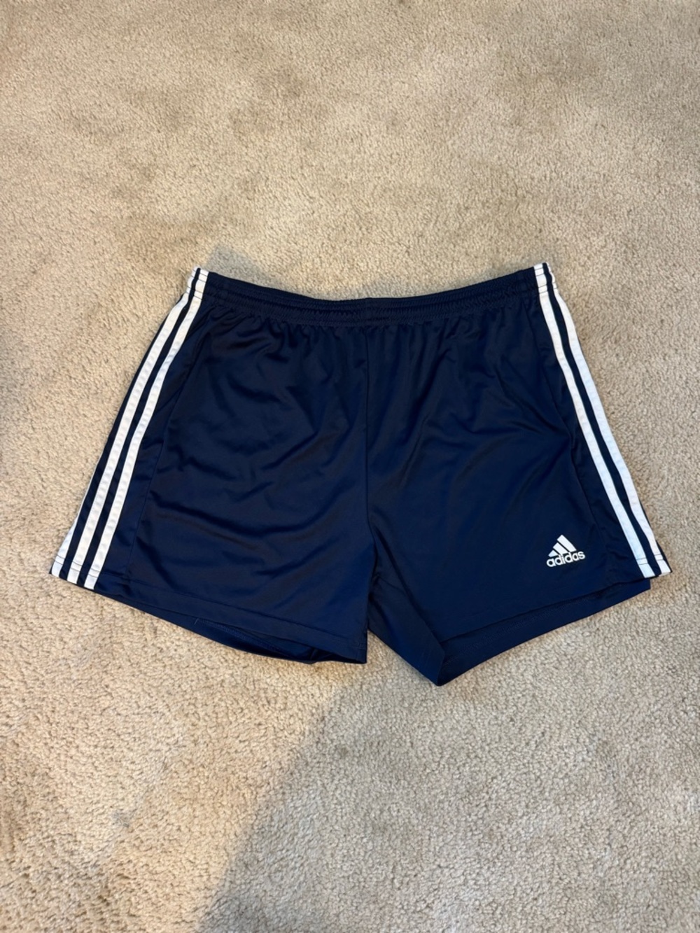 Adidas Women’s Navy 3-Stripes Athletic Shorts